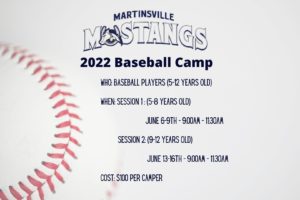2022 Martinsville Mustangs Baseball Camp