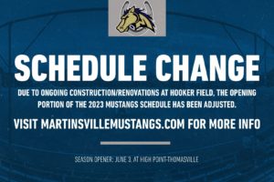Martinsville Mustangs Announce 2023 Schedule Changes